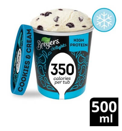 Image showing Breyers Delights Cookies and cream ice creams